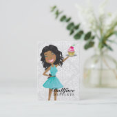311 Dollface Desserts Ebonie Gift Box Blue 3.5 x 2 Business Card (Standing Front)