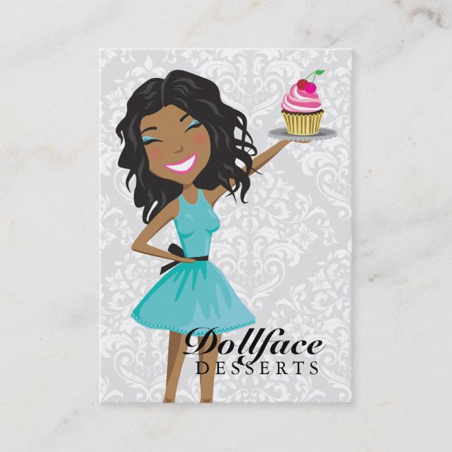 311 Dollface Desserts Ebonie Gift Box Blue 3.5 x 2 Business Card (Front)