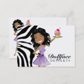 311 Dollface Desserts Ebonie Zebra 3.5 x 2 Business Card (Front/Back)