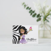 311 Dollface Desserts Ebonie Zebra 3.5 x 2 Business Card (Standing Front)