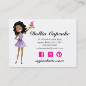 311 Dollface Desserts Ebonie Zebra 3.5 x 2 Business Card (Back)