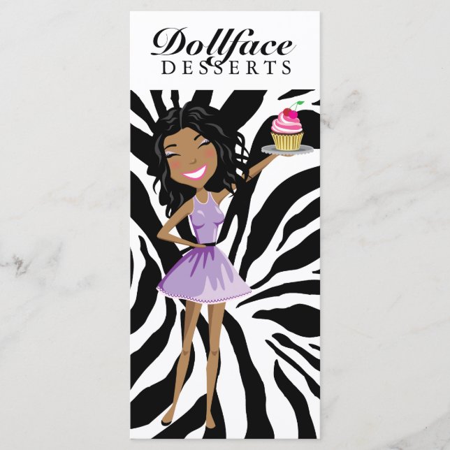 311 Dollface Desserts Ebonie Zebra Menu (Front)
