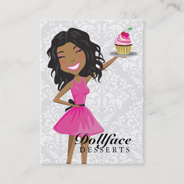 311 Dollface Desserts Hot Pink Ebonie Business Card (Front)