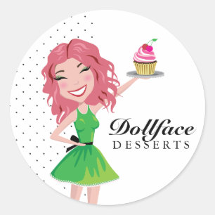 311 Dollface Desserts Strawberry Blonde Classic Round Sticker