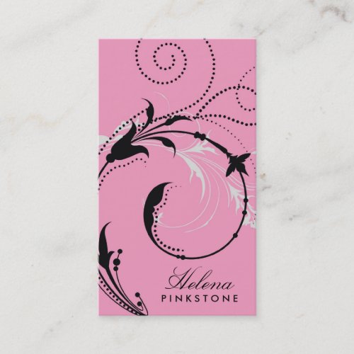 311-Dotted Desire | Pink Business Card