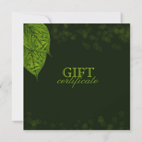 311 Dream Leaf Gift Certificate Personalized Invitations