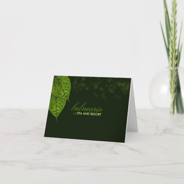 311 Dream Leaf Letterpress Thank You Card (Front)