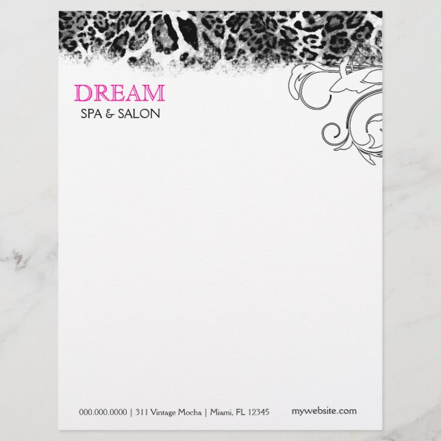 311 DreamPink Leopard Letterhead (Front)