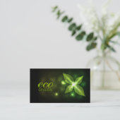 311 Eco Leaf Premium Pearl Business Card (Standing Front)