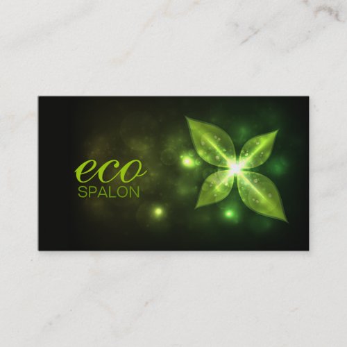 311 Eco Leaf Premium Pearl Business Card Template