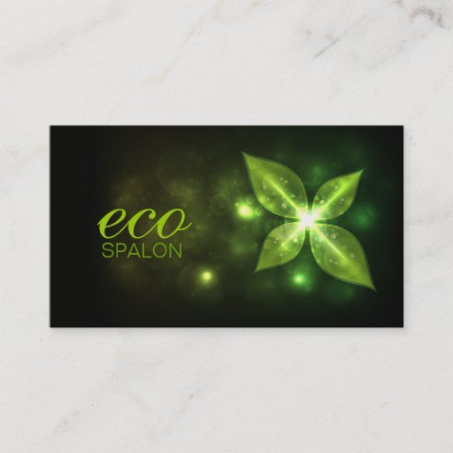 Customizable 311 Eco Leaf Premium Pearl Business Card Template