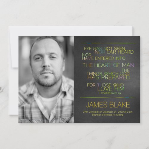 311 Eye Has Not Seen Green Graduation Announcement