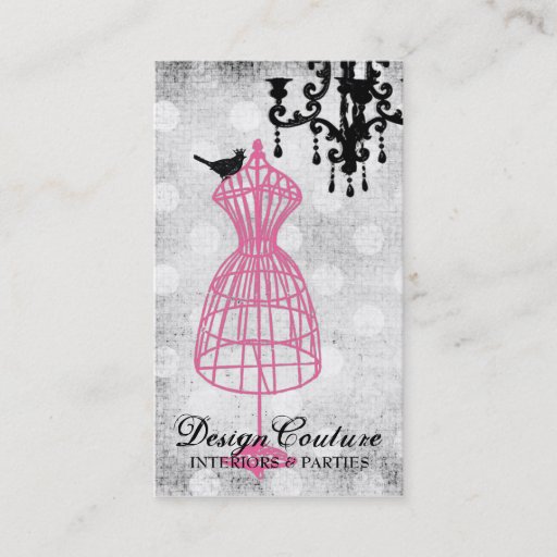Customizable 311 Fabulously French Wire Dress Form Business Card