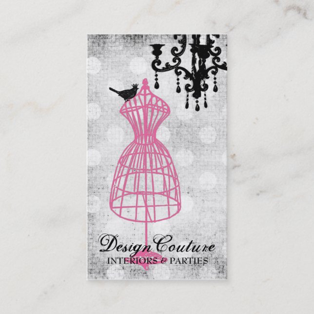 311 Fabulously French Wire Dress Form Business Card (Front)