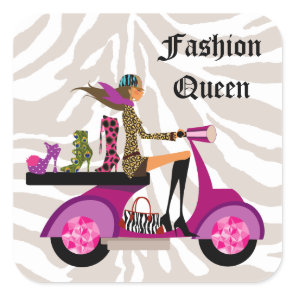 311 Fashion Stickers Scooter Woman Shoes Zebra