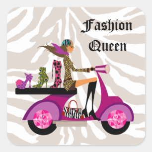 311 Fashion Stickers Scooter Woman Shoes Zebra