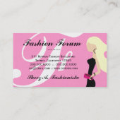 311 Fashionista Platinum Blonde Business Card (Back)