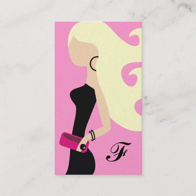 311 Fashionista Platinum Blonde Business Card (Front)