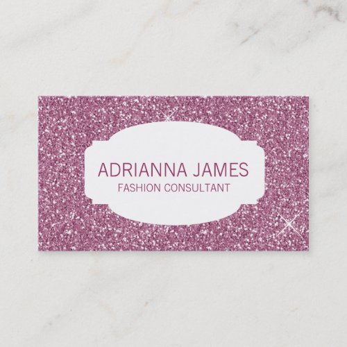 311 Faux Pink Sparkle Glitter Business Card Templates