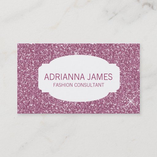 Customizable 311 Faux Pink Sparkle Glitter Business Card Templates