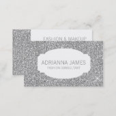 311 Faux Silver Sparkle Glitter Business Card (Front/Back)