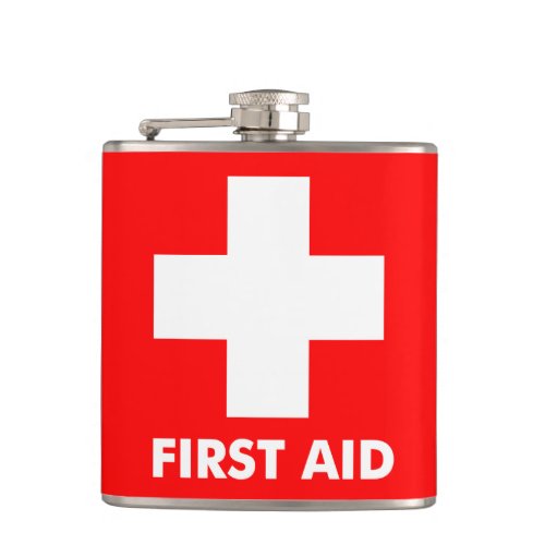 311 First Aid Flask Red