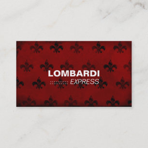 311-FLEUR DE GRUNGE RED BUSINESS CARD