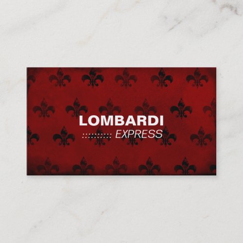 311-FLEUR DE GRUNGE RED BUSINESS CARD