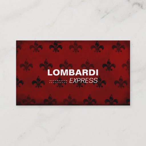 Customizable 311-FLEUR DE GRUNGE RED BUSINESS CARD