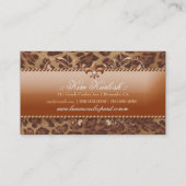 311 Fleur De Leopard with Diamonds Business Card (Back)