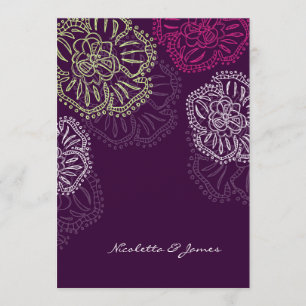 311-Floral Flatter Invitation Purple