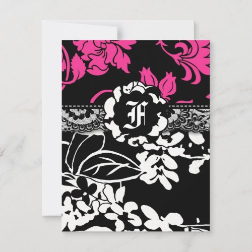 311 FLOWER FLAUNT PINK INVITATION