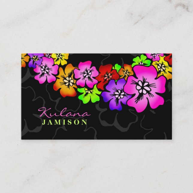 311-Flower Shower Lei Business Card (Front)