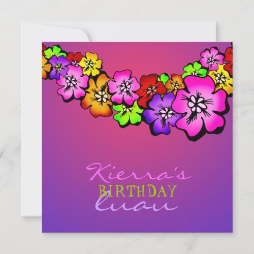 311 Flower Shower Lei Invitation | Sunset