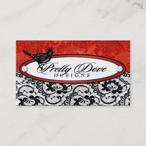 311 Frenchie Budoir Red Business Card Templates