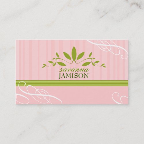 311-FRESH GARLAND PINK BUSINESS CARDS