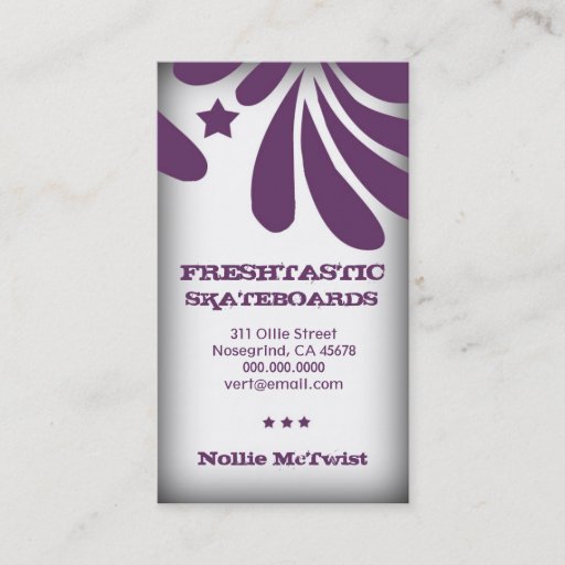 Customizable 311 Freshtastic Purple Business Card Templates