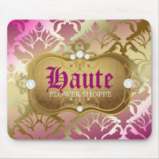 311 Glamorous Golden Pink Damask Mouse Pad