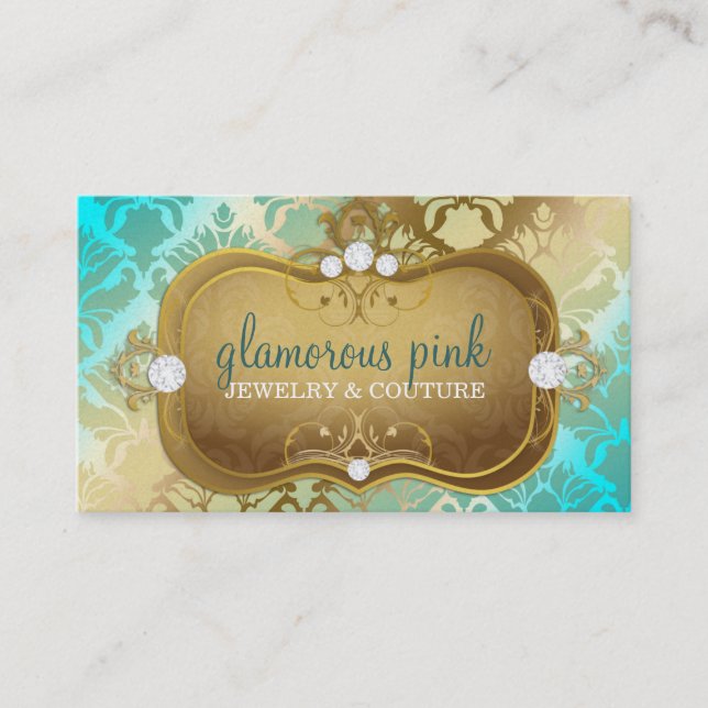311 Glamorous Ocean Elegance Business Card (Front)