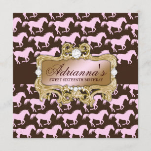 311 Glamourous Cowgirl Birthday Invitation