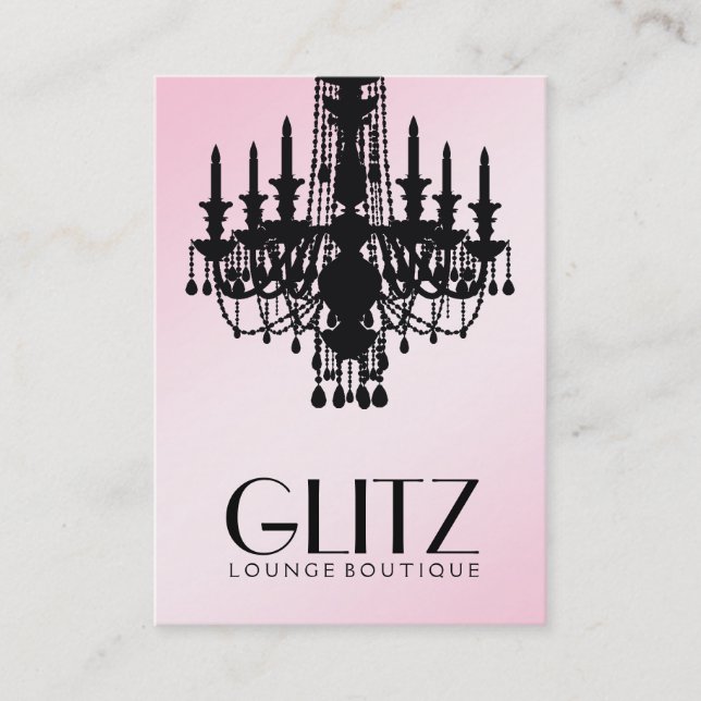 311 Glitz Boutique Pink Shimmer Business Card (Front)