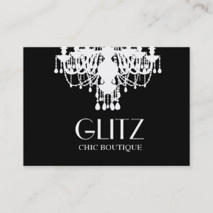 311 Glitz Boutique White Chandelier Business Card