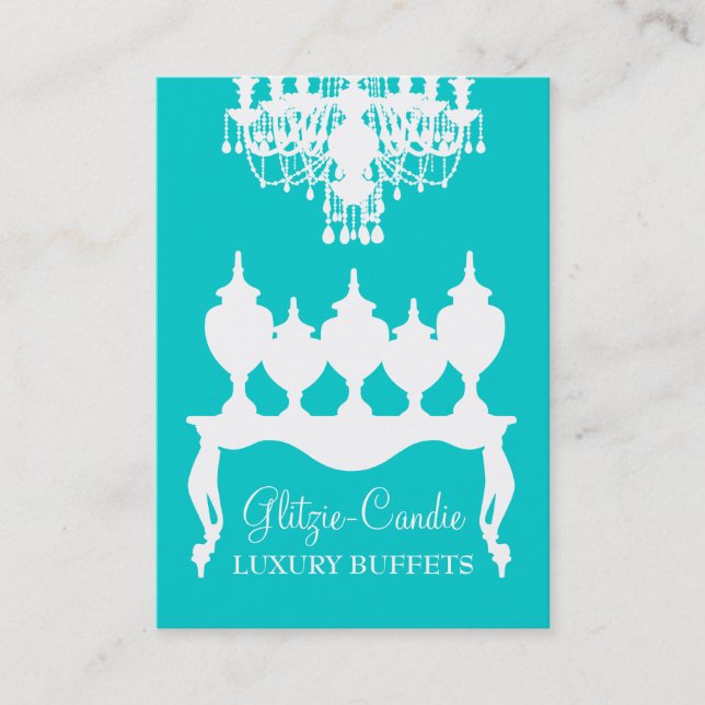 311 Glitzie Candie Turquoise Business Card (Front)