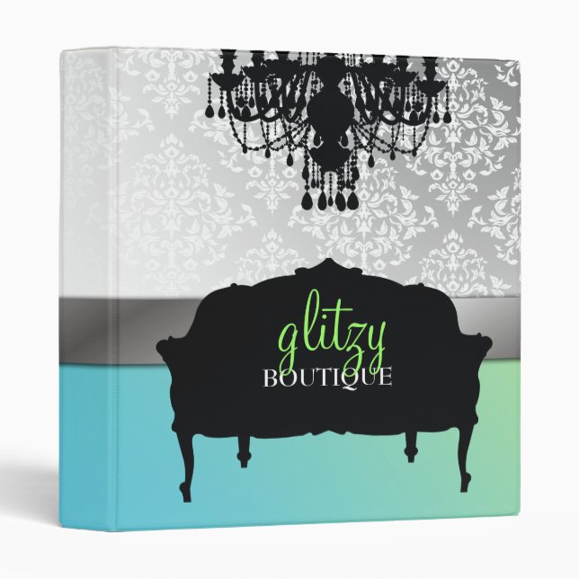 311 Glitzy Chic Boutique - Turquoise Lime Binder (Front/Spine)
