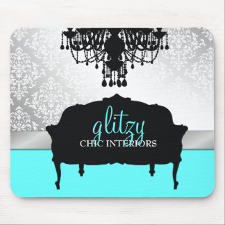 311 Glitzy Chic Boutique Turquoise Mouse Pad