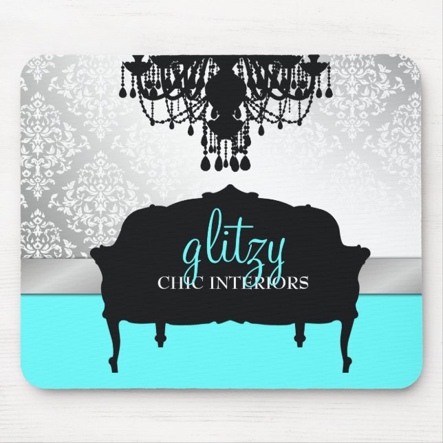 311 Glitzy Chic Boutique Turquoise Mouse Pad (Front)