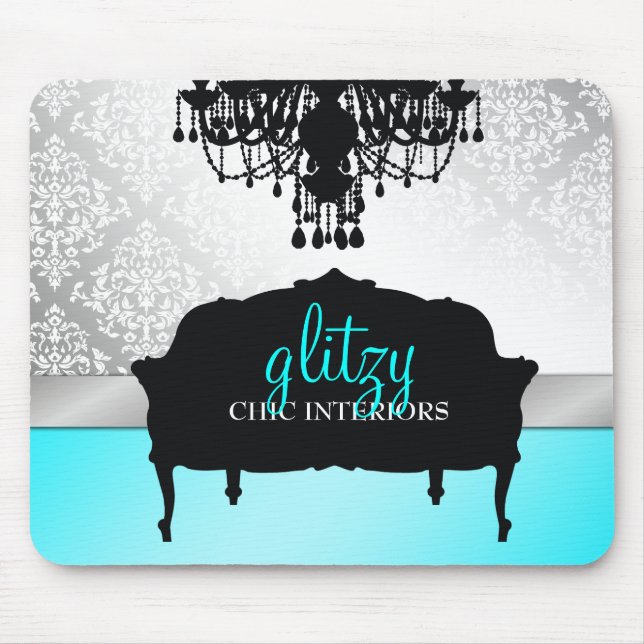 311 Glitzy Chic Boutique Turquoise Mouse Pad (Front)