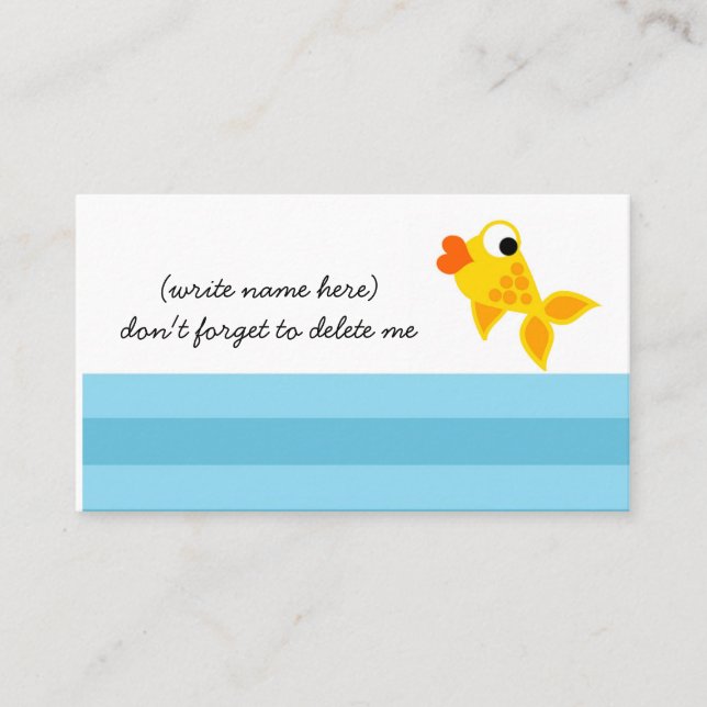 311 GOLD FINZ PLACE NAME CARD (Front)