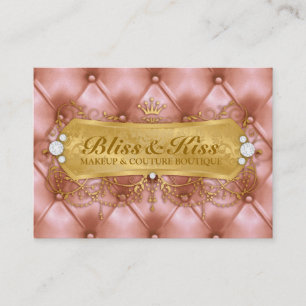311 Golden Bliss Peach Tuft Metallic Business Card
