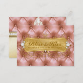 311 Golden Bliss Peach Tuft Metallic Business Card (Front/Back)